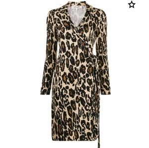 Diane von furstenberg leopard wrap dress